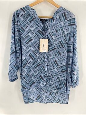 NYDJ Wintertide 3/4 Sleeve Blouse Size M NWT